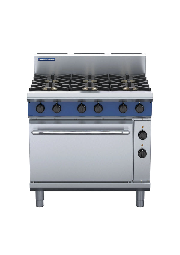 Blue Seal Evolution Series Ge506D 900Mm Gas Range Electric Static Oven