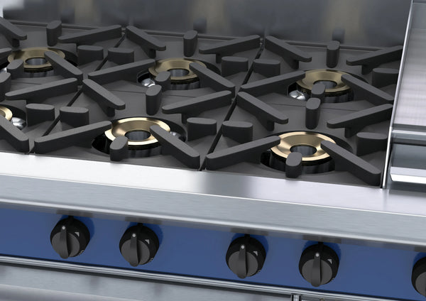 Blue Seal Evolution Series Ge508C 1200Mm Gas Range Electric Static Oven