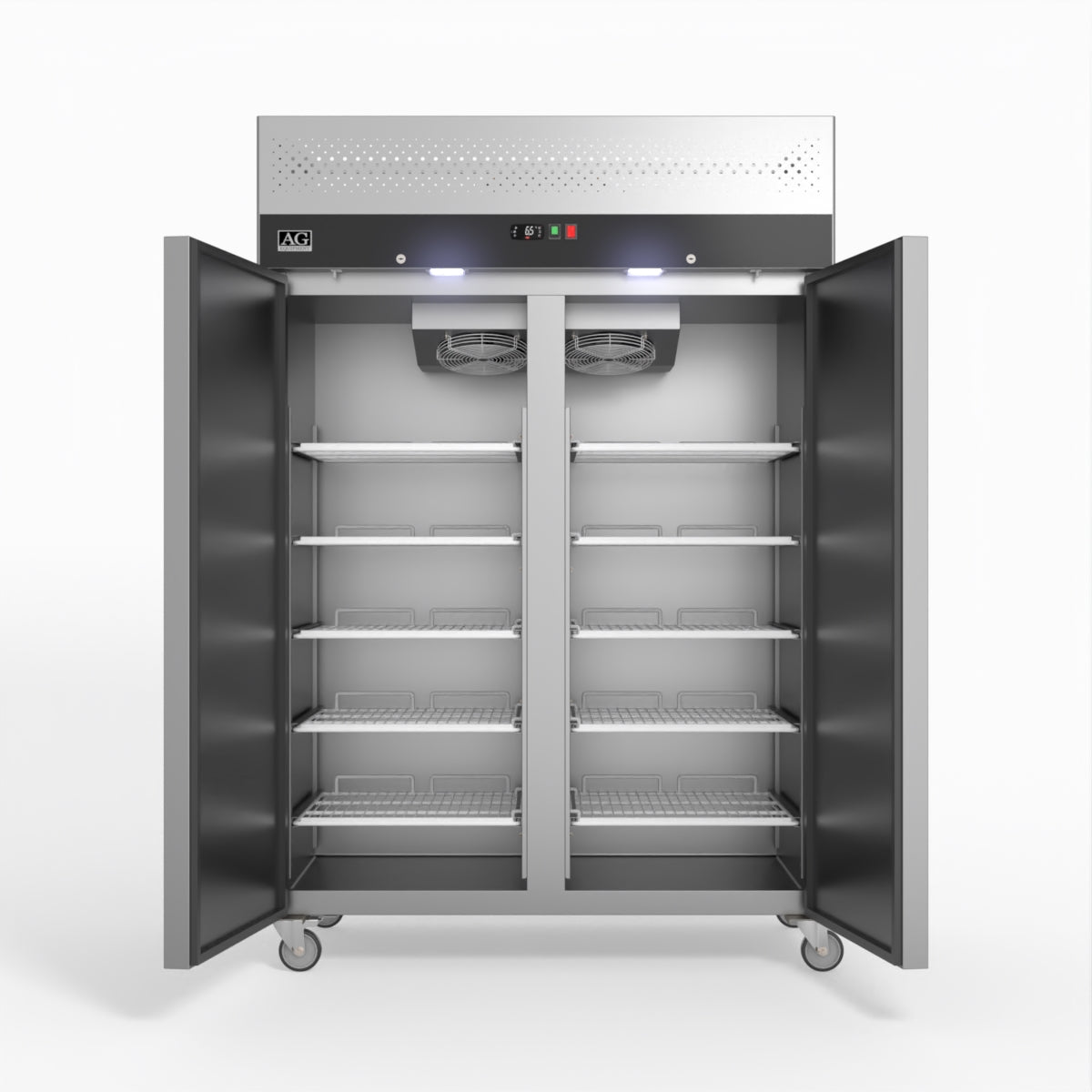 1000 Litre Upright Double Stainless Steel Door Freezer