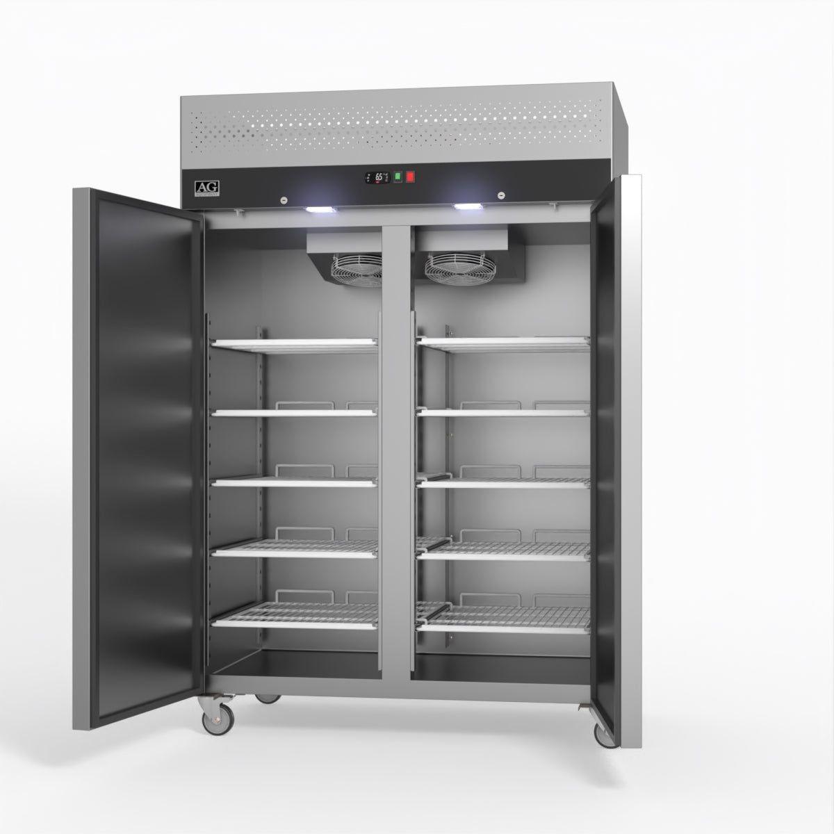 1000 Litre Upright Double Stainless Steel Door Freezer