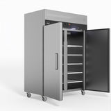 1000 Litre Upright Double Stainless Steel Door Freezer