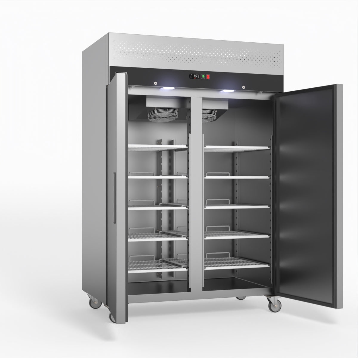 1000 Litre Upright Double Stainless Steel Door Freezer