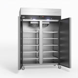 1000 Litre Upright Double Stainless Steel Door Freezer