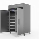 1200 Litre Upright Double Stainless Steel Door Freezer