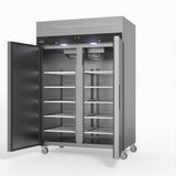 1000 Litre Upright Double Stainless Steel Door Fridge