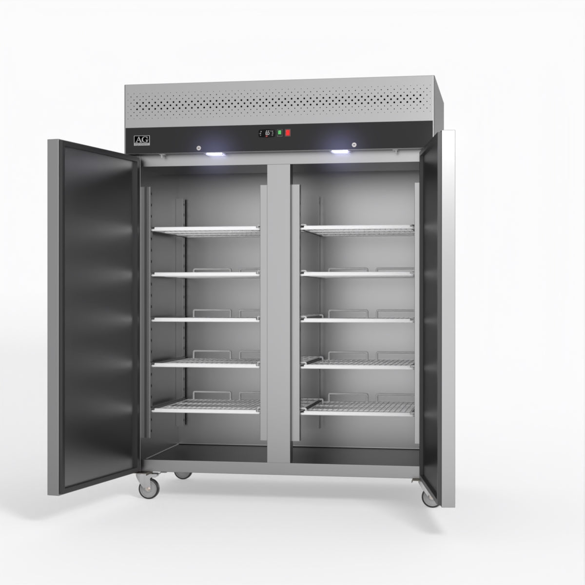 1300 Litre Upright Double Stainless Steel Door Freezer