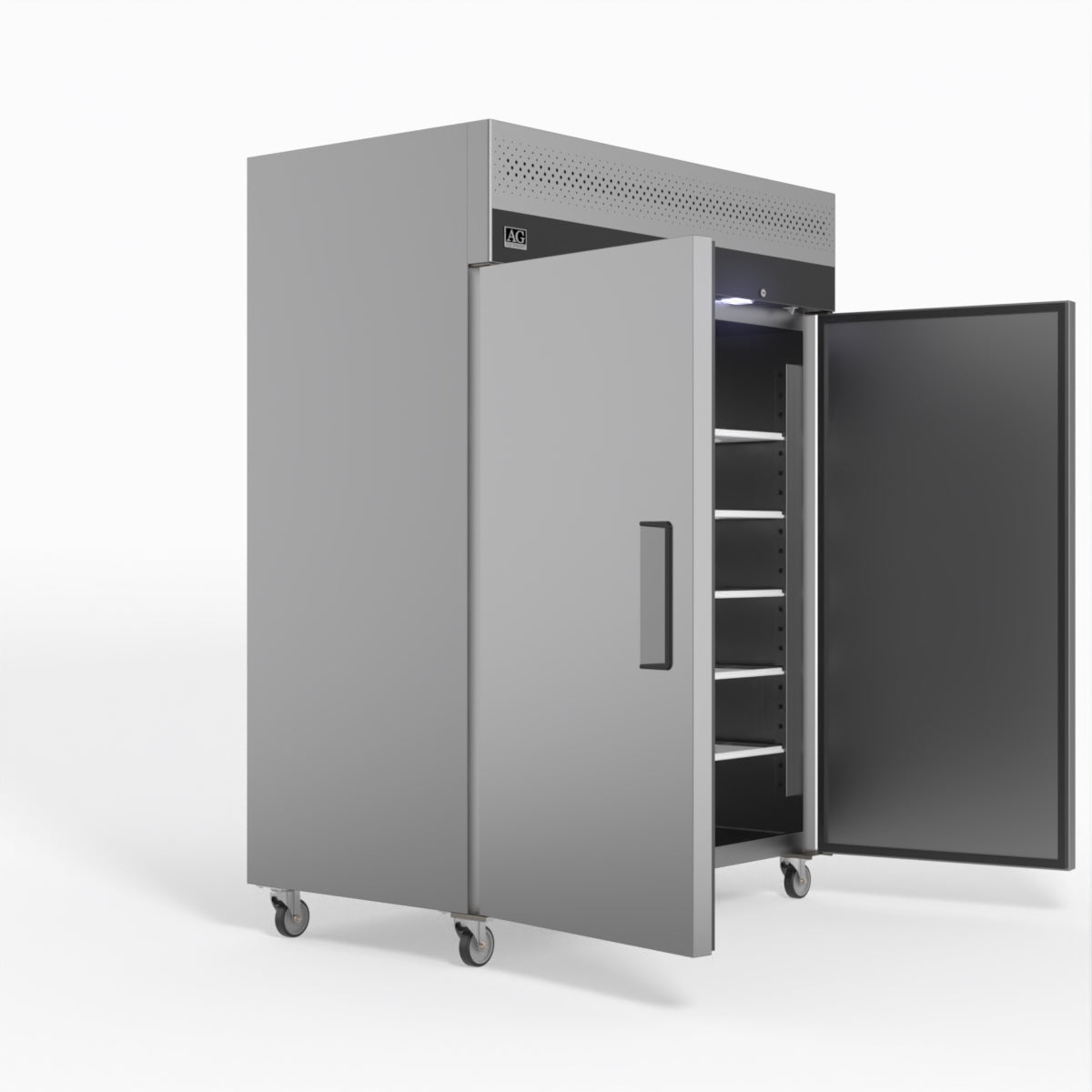 1300 Litre Upright Double Stainless Steel Door Freezer