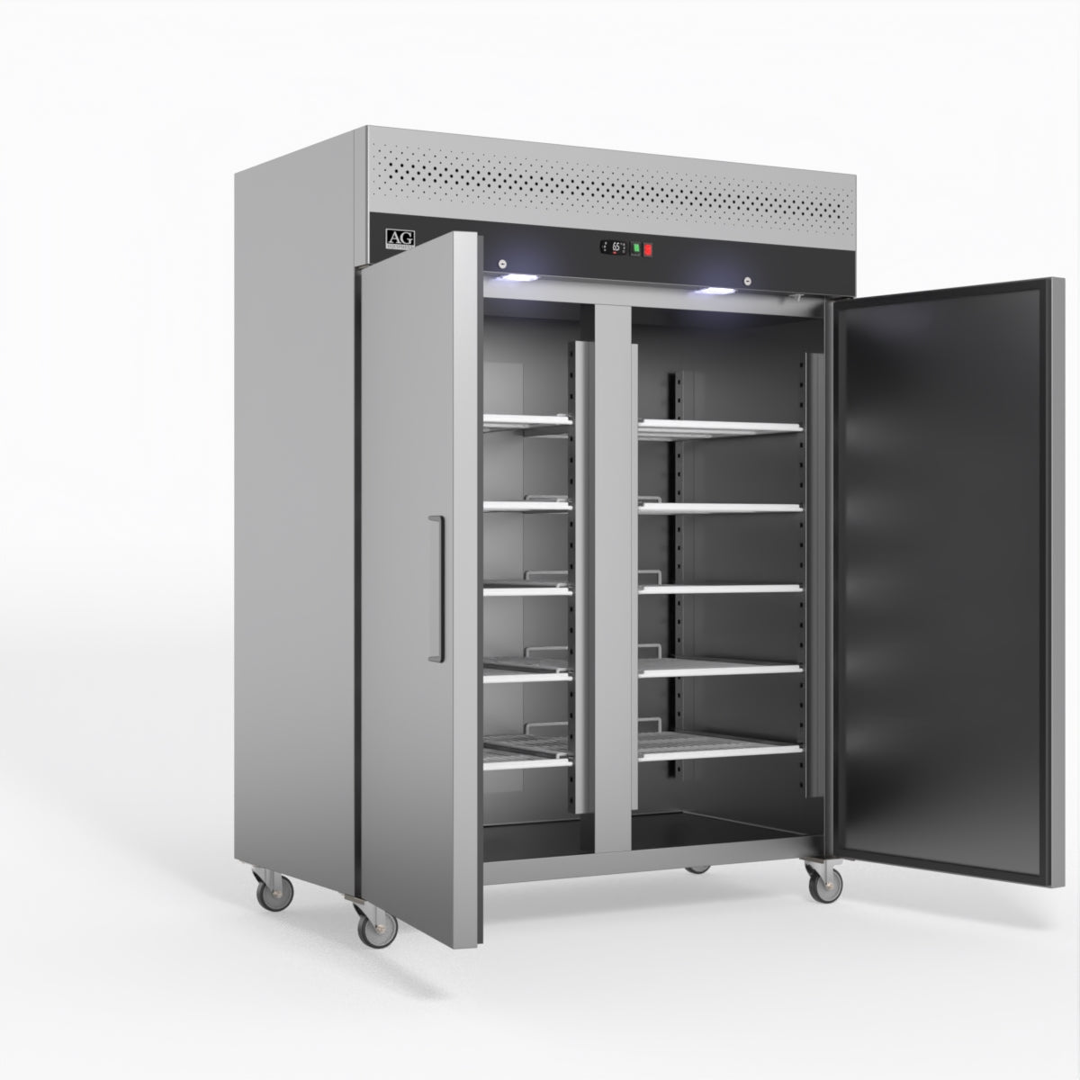 1300 Litre Upright Double Stainless Steel Door Freezer