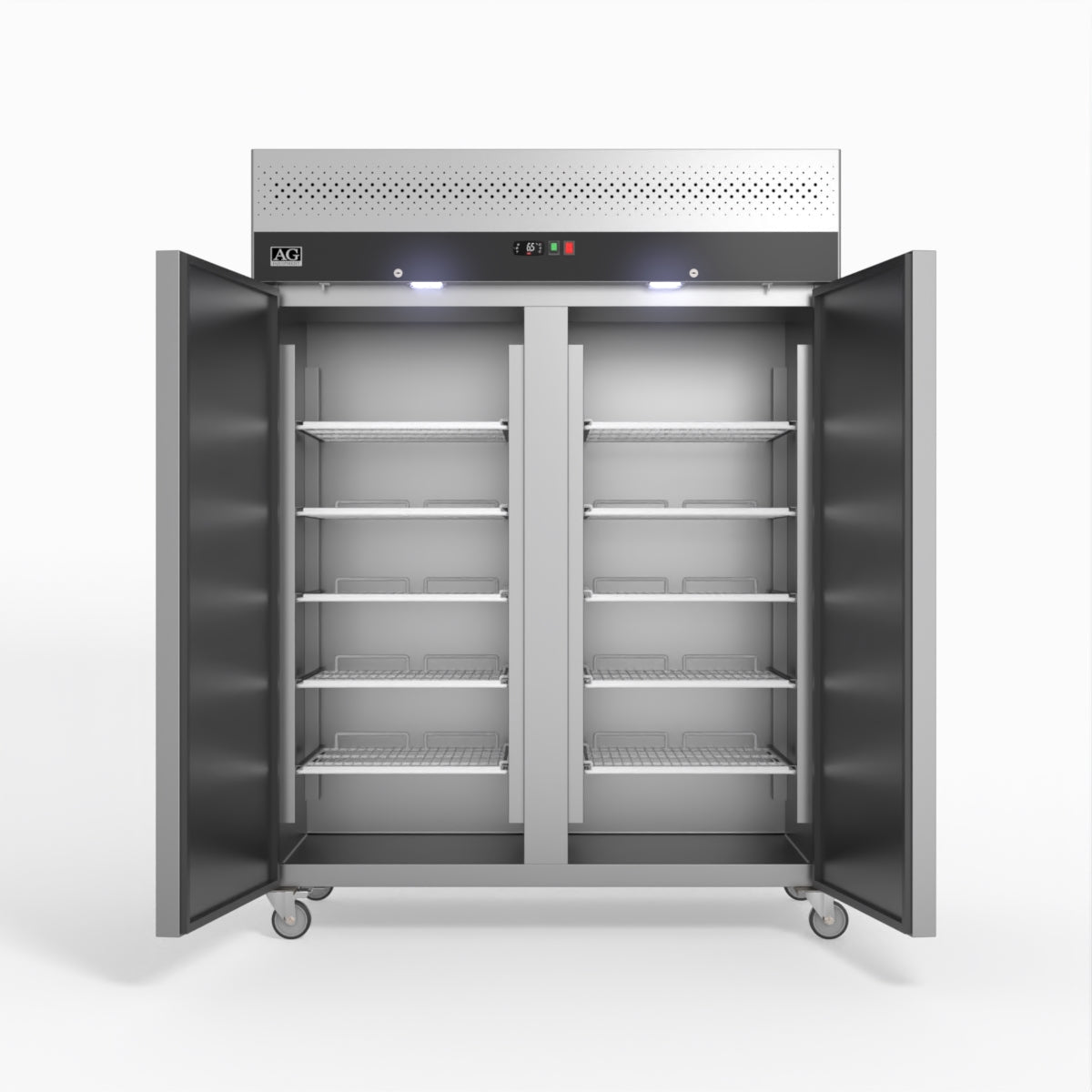 1300 Litre Upright Double Stainless Steel Door Freezer