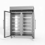 1300 Litre Upright Double Glass Door Display Fridge