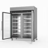 1300 Litre Upright Double Glass Door Display Fridge