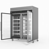 1300 Litre Upright Double Glass Door Display Fridge