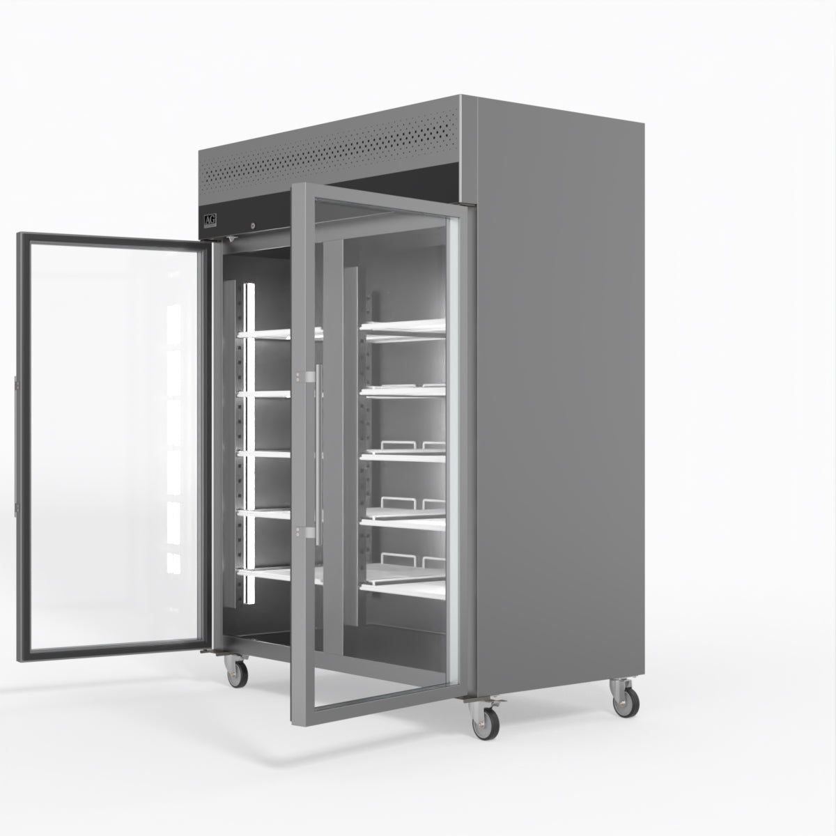 1300 Litre Upright Double Glass Door Display Fridge