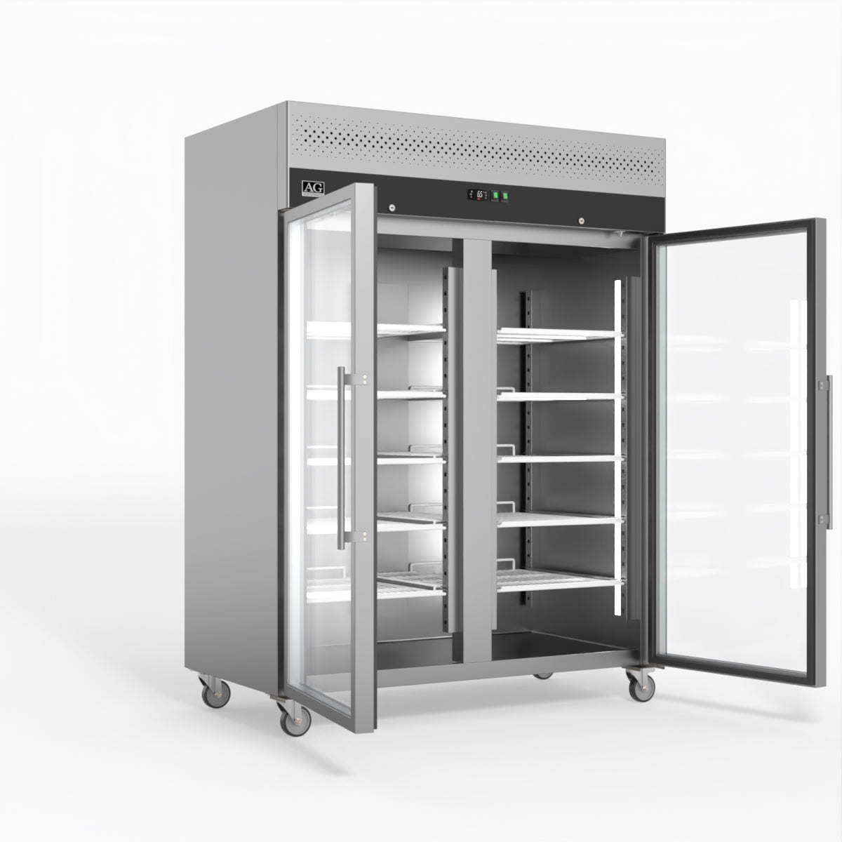 1300 Litre Upright Double Glass Door Display Fridge