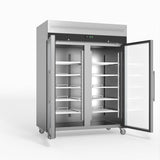 1300 Litre Upright Double Glass Door Display Fridge