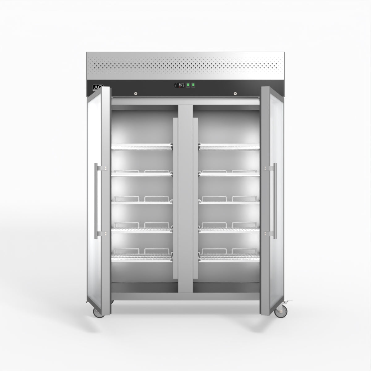 1300 Litre Upright Double Glass Door Display Fridge