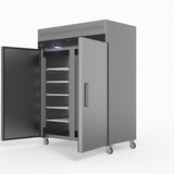 1300 Litre Upright Double Stainless Steel Door Fridge