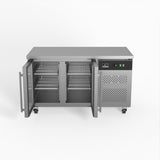 AG Commercial Two Glass Door Worktop / Under Bench Display Fridge 700mm Depth GNX2100TNG