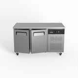 Two Door Commercial Worktop / Under Bench Fridge 700mm Depth