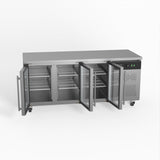AG Three Door Commercial Glass Door Worktop / Under Bench Display Fridge 700mm Depth GNX3100TNG