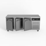 Three Door Commercial Worktop / Under Bench Fridge 700mm Depth