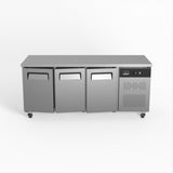 Three Door Commercial Worktop / Under Bench Fridge 700mm Depth