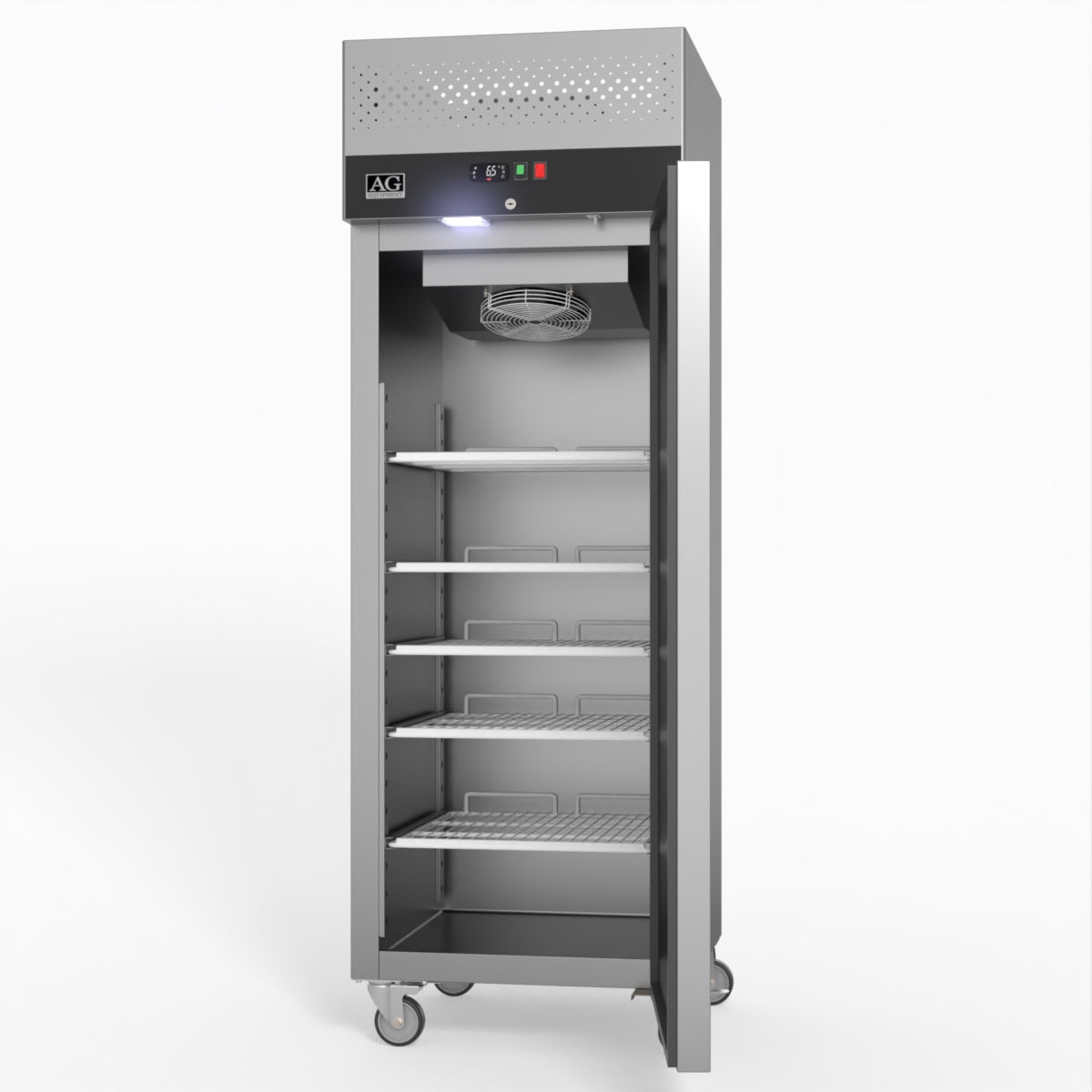 429 Litre Upright Single Stainless Steel Door Freezer