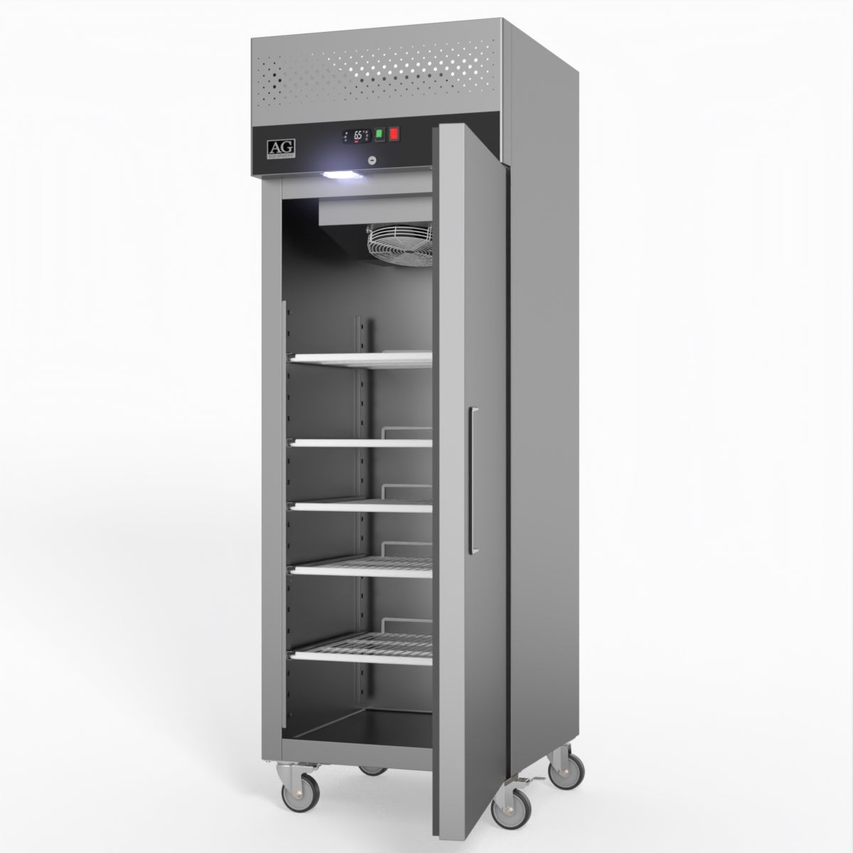 429 Litre Upright Single Stainless Steel Door Freezer