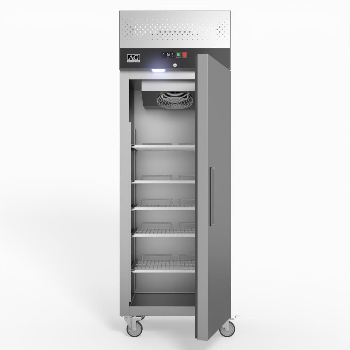 429 Litre Upright Single Stainless Steel Door Freezer