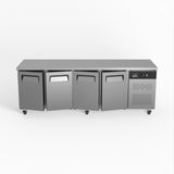 Commercial Four Door Worktop / Under Bench Fridge 700mm Depth