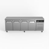 Commercial Four Door Worktop / Under Bench Fridge 700mm Depth