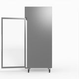 650 Litre Upright Stainless Steel Glass Door Fridge