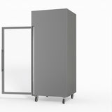 650 Litre Upright Stainless Steel Glass Door Fridge