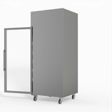 650 Litre Upright Stainless Steel Glass Door Fridge