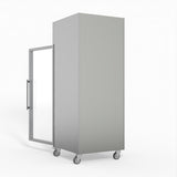 650 Litre Upright Stainless Steel Glass Door Fridge