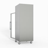 650 Litre Upright Stainless Steel Glass Door Fridge