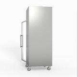 650 Litre Upright Stainless Steel Glass Door Fridge