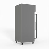 650 Litre Upright Stainless Steel Glass Door Fridge