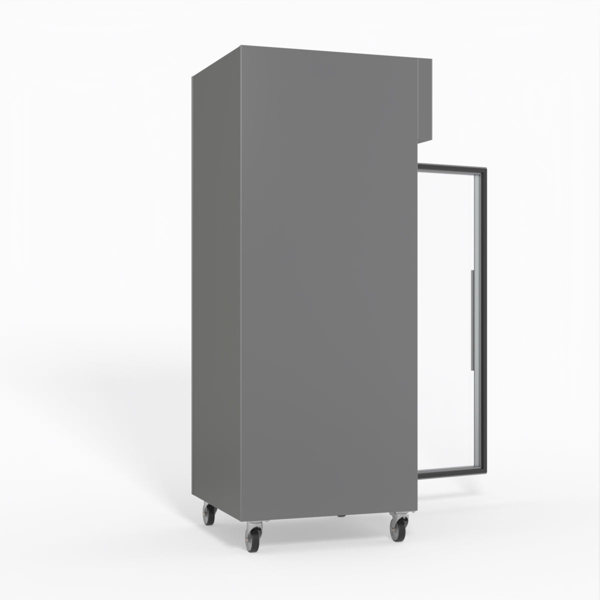 650 Litre Upright Stainless Steel Glass Door Fridge