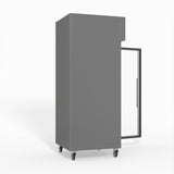 650 Litre Upright Stainless Steel Glass Door Fridge