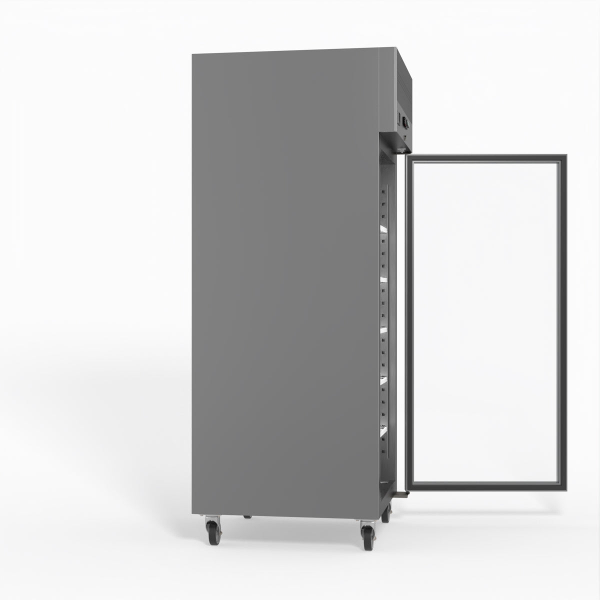 650 Litre Upright Stainless Steel Glass Door Fridge