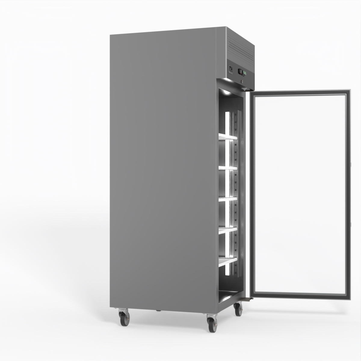 650 Litre Upright Stainless Steel Glass Door Fridge