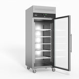 650 Litre Upright Stainless Steel Glass Door Fridge