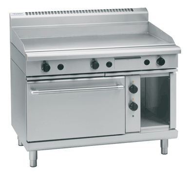 Waldorf 800 Series Gpl8121Ge 1200Mm Gas Griddle Electric Static Oven Range Low Back Version