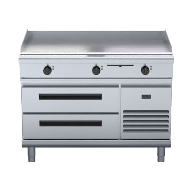 Waldorf 800 Series Gpl8120E Rb 1200Mm Electric Griddle Low Back Version Refrigerated Base