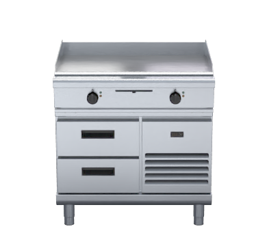 Waldorf 800 Series Gpl8900E Rb 900Mm Electric Griddle Low Back Version Refrigerated Base