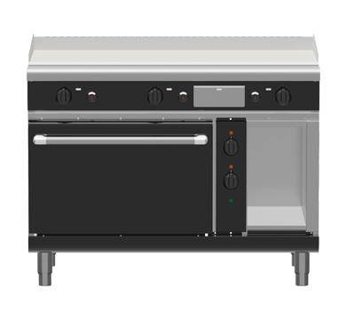 Waldorf Bold Gpb8121Ge 1200Mm Gas Griddle Electric Static Oven Range