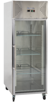Exquisite One Door Stainless Steel Upright Chiller Glass Door - GSC650G - Whisk Hospitality - GSC650G
