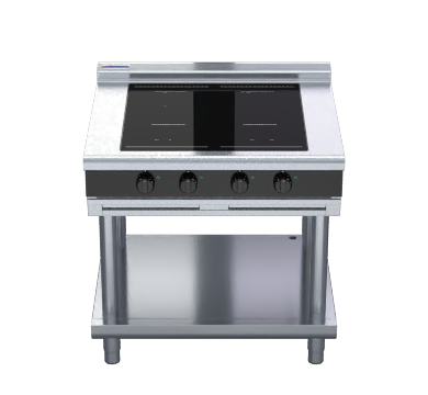 Waldorf Bold Inlb8400F Ls 900Mm Electric Induction Cooktop Low Back Version Leg Stand