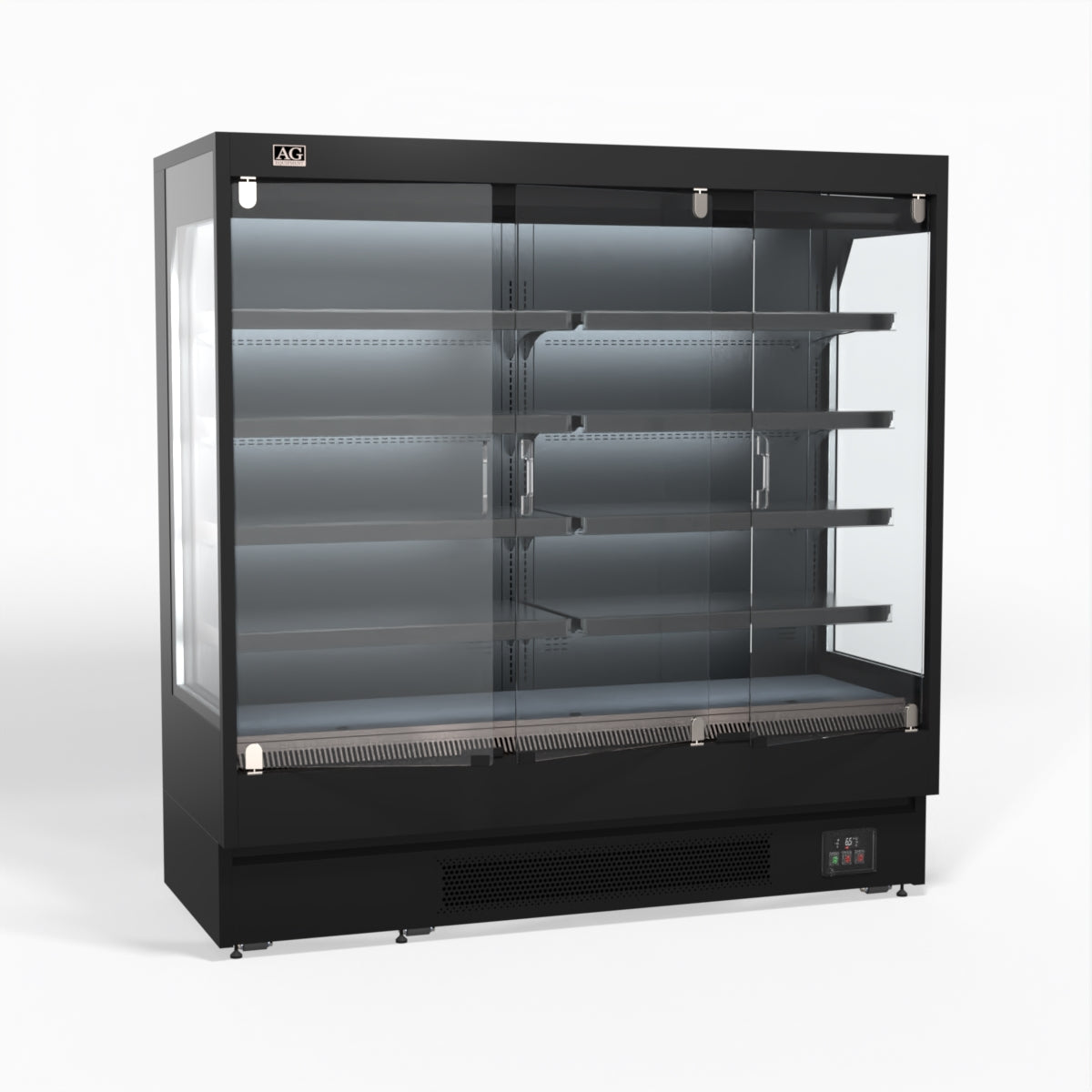 1940mm Supermarket Multi Deck Showcase 3 door Glass Fridge